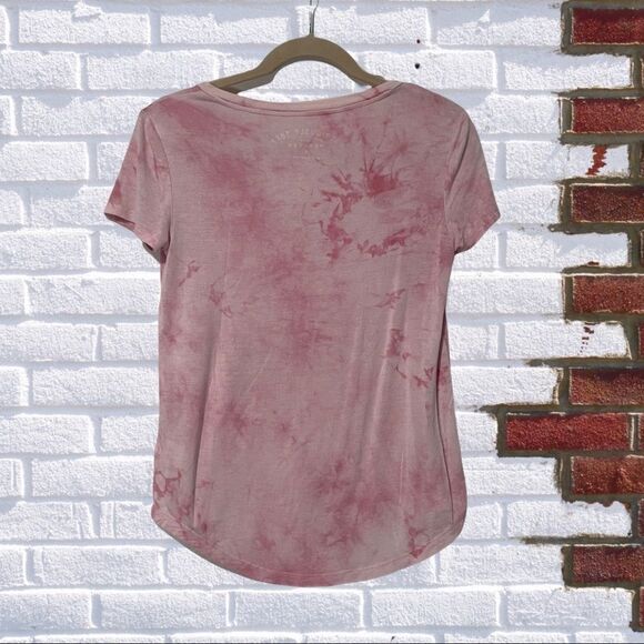 AERO seriously soft perfect V pink tie dye tee XS - Picture 3 of 4